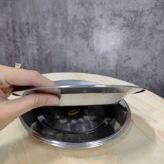 Combo 10 dĩa inox 20cm – Sáng bóng, bền đẹp, không gỉ – Phù hợp sử dụng cho gia đình & quán ăn