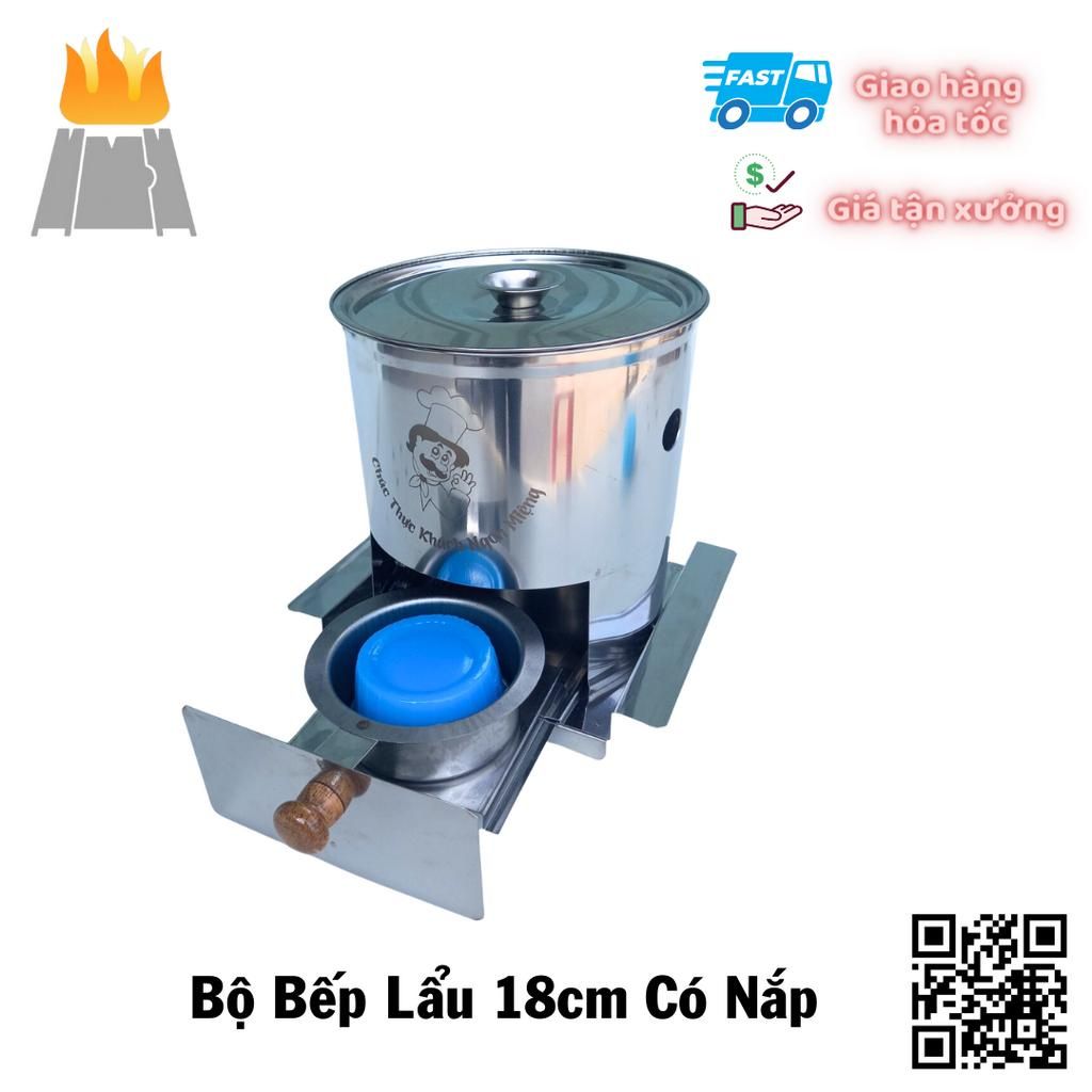 Bộ lẩu xiên que, lẩu nhúng gồm bếp cồn và nồi lẩu Shabu có 2 size dành cho gia đình,quán ăn