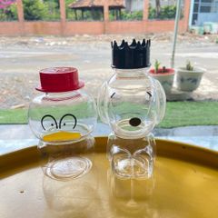 Giá Sỉ Chỉ Từ Bành 60 Chai Nhựa PET  350ml  đựng trà sữa,nước ép,bánh kẹo hình chó Snoppy