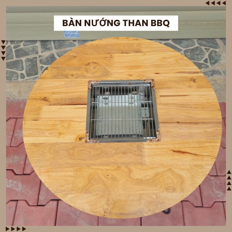 Bàn nướng gấp gọn tiện lợi - Bàn nướng than BBQ ngoài trời, dã ngoại, tiệc tại nhà, quán vỉa hè