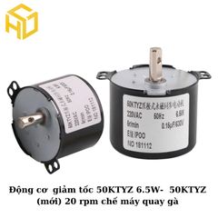 Động cơ giảm tốc 50KTYZ 6.5W-  50KTYZ  (mới) 20 rpm chế máy quay gà