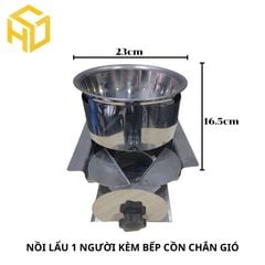 Bộ lẩu 1 người, lẩu cô đơn mẫu cải tiến có cánh khép tăng giảm nhiệt, ngăn tiếp cồn tiện lợi an toàn