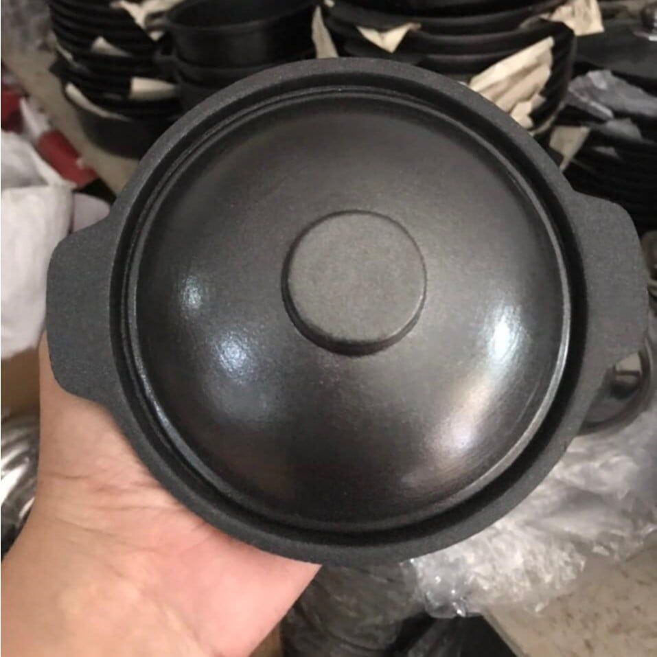 Nồi kho quẹt chất liệu nhôm đúc nguyên khối nắp nhôm size nhỏ mẫu cầm vừa tay siêu bền không lo vỡ