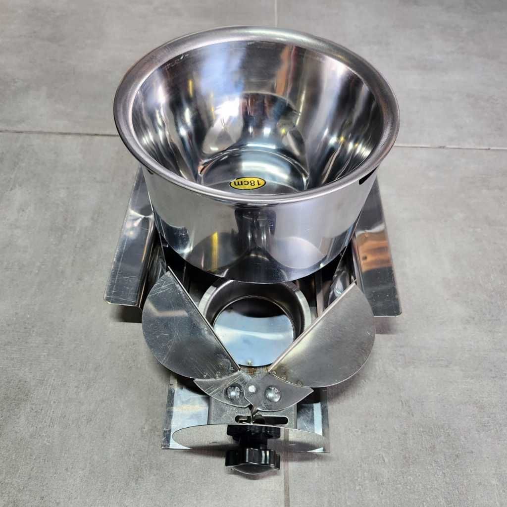 Bộ lẩu 1 người, lẩu cô đơn mẫu cải tiến có cánh khép tăng giảm nhiệt, ngăn tiếp cồn tiện lợi an toàn