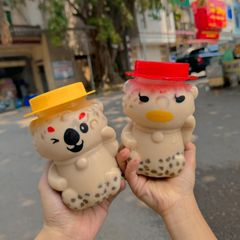 Hủ nhựa đựng bánh kẹo hình Gấu Koala, Gấu túi 500ml - Chai nhựa PET đựng trà sữa cho tiệm ăn vặt - GAUTUI500