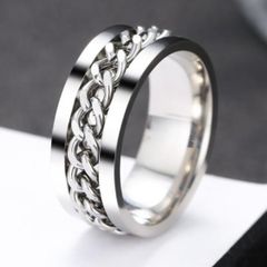 Nhẫn Khui Bia Titan Không Gỉ Có Xích Xoay