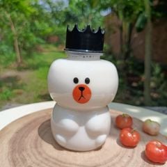 Chai Nhựa PET 350ml Gấu Nâu | Chai Nhựa 350ml Gấu | Chai Nhựa đựng trà sữa ,nước ép |Chai nhựa đựng kẹo bánh