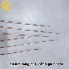 Xiên Nướng Chim Cút, Cánh Gà, Đùi Gà  3 Đinh – Dài 55cm – Tay Nắm Inox Dành Cho Máy Quay Tự Động