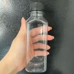 Chai Nhựa Vuông PET Kèm Nắp – Thể Tích 250ml, 330ml, 500ml ✨