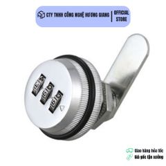 Ổ khoá số, khoá mật mã 3 mã số ,núm xoay L30, L20 bằng hợp kim kẽm màu bạc dùng trong đồ nội thất