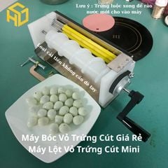 Máy bóc vỏ trứng cút, máy lột vỏ trứng cút loại cải tiến có trục tự đè trứng