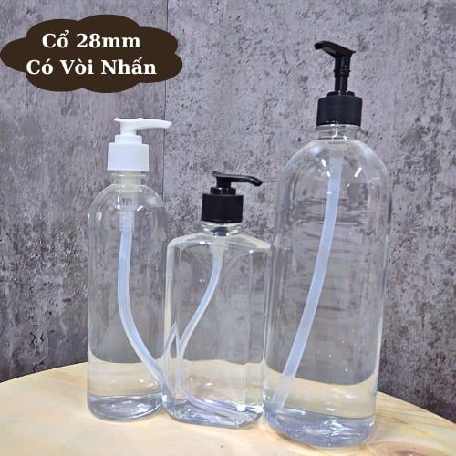 CHAI NHỰA PET CÓ ĐẦU VÒI NHẤN – NHIỀU DUNG TÍCH – ĐA DẠNG MẪU MÃ – TIỆN LỢI MỌI NGÀNH HÀNG