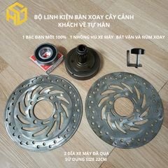 Bàn Xoay Cây Cảnh Chịu Tải 200kg Cải Tiến Có Chốt Khóa Xoay, Nắp Che Cát Chống Kẹt Bạc Đạn