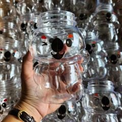 Bành 60 hũ nhựa PET 500ml hình Gấu Túi Koala  - Hũ đựng bánh kẹo, đồ ăn, nước trái cây, Trà sữa
