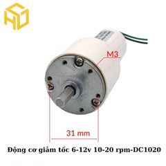Động cơ giảm tốc 6-12v 10-20 rpm-DC1020