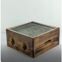 Bếp Nướng Than Phong Cách Nhật Size Mini Vuông 22cm Phù Hợp Cho 1 -2 Người, Nướng Tại Bàn Sang Trọng & Tiện Lợi