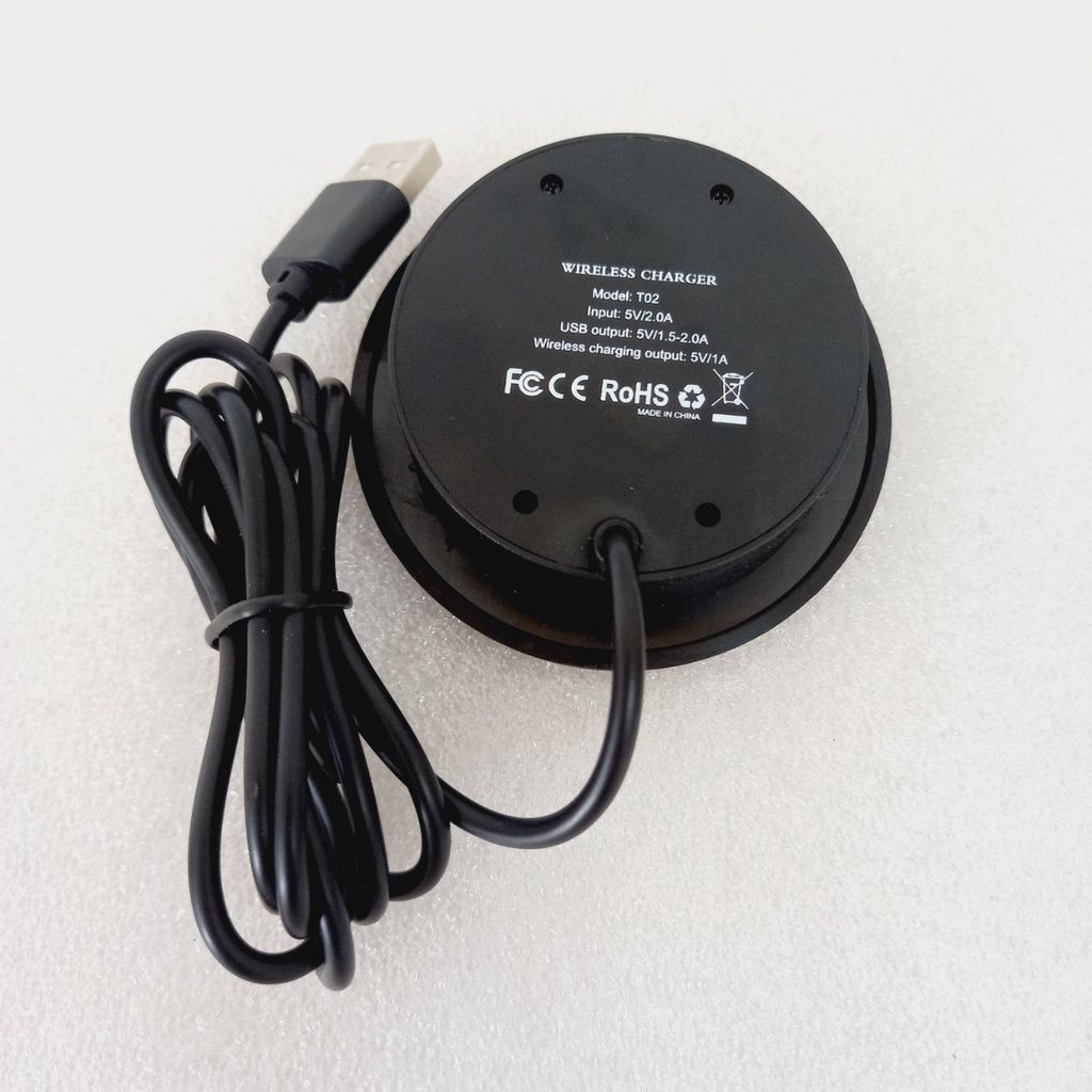 Sạc Không Dây Tích Hợp Cổng USB Type A Âm Bàn phụ kiện tích hợp trên mặt bàn gỗ, tủ đầu giường (PKNT-011)