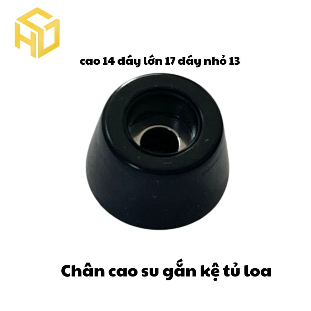 Bộ 4 Chân Cao Su Gắn Hộp Gỗ, Chân Loa, Chân Đế Cao Su Chống Trượt Cho Tủ, Kệ, Máy In 3D, CNC