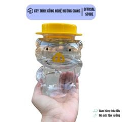 Hủ nhựa PET hình nhân vật Siêu Nhân Lợn in 2 màu đáng yêu - Hủ nhựa đựng bánh kẹo đồ ăn vặt cho quán trà sữa - HEO500