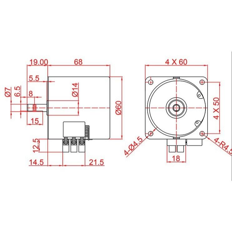 Động cơ  giảm tốc  AC 68KTYZ 220V 28W- 68KTYZ  (mới)  20 rpm chế máy quay gà lớn