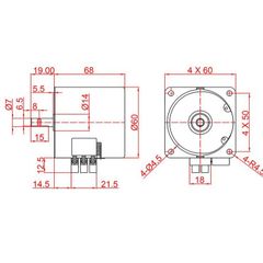 Động cơ  giảm tốc  AC 68KTYZ 220V 28W- 68KTYZ  (mới)  20 rpm chế máy quay gà lớn