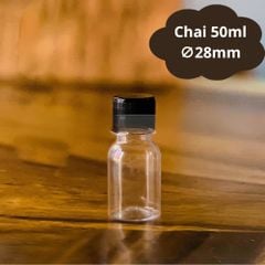 Chai Nhựa PET 50ml Cổ 28mm – Chai Nhựa Đựng Nước Sốt, Nước Chấm Chắc Chắn