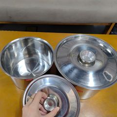 Thố/Thau Inox Sâu Lòng Có Kèm Nắp – Size 18cm & 22cm, Chất Liệu Cao Cấp, Đa Năng