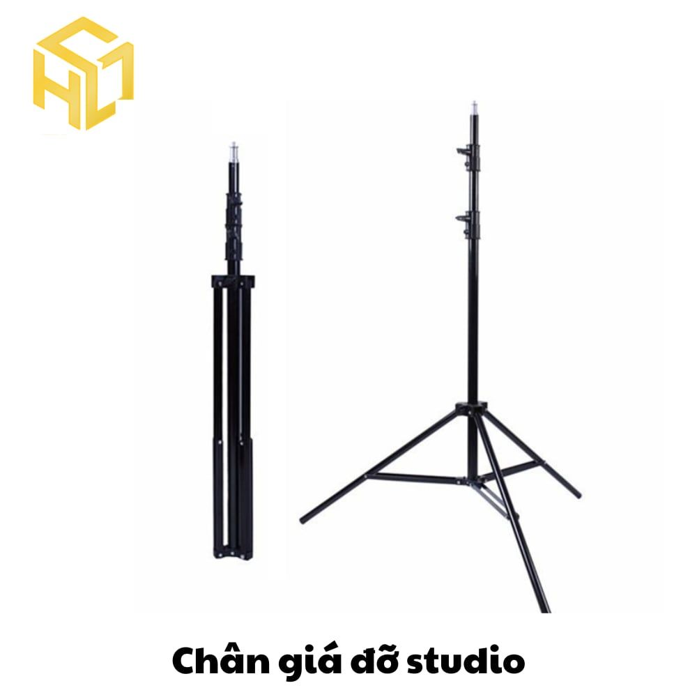 Chân Tripod Hợp Kim Nhôm/Inox Chiều Cao 2m1 | chân giá đỡ thiết bi studio