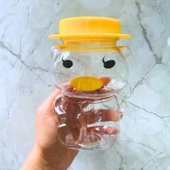Bành 60 hũ nhựa PET hình Vịt lông mi 500ml - hũ nhựa đựng đồ ăn vặt, bánh kẹo, trà sữa