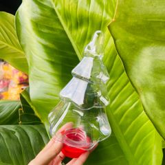 Giá Sỉ Chỉ Từ 1 Bành 60 chai nhựa PET 400ml  đựng trà sữa, nước ép, bánh kẹo  hình Cây thông Noel