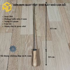 Xiên nướng thịt ,chả dùng cho lò quay tự động nhỏ, nhông dập xích cam xe máy 45cm tính từ bánh răng