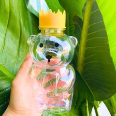 Giá Sỉ Chỉ Từ 1 Bành 60 Chai Nhựa Đựng Trà Sữa,nước ép,bánh kẹo Hình Gấu Teddy 450ml