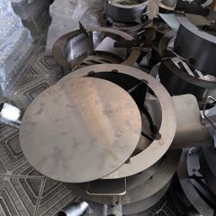 Bếp củi Sài Gòn chống đen nồi có ống khói, bệ đỡ củi, hứng tro – loại tròn 40cm