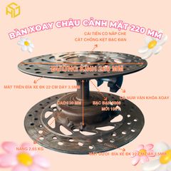 Bàn Xoay Cây Cảnh Chịu Tải 200kg Cải Tiến Có Chốt Khóa Xoay, Nắp Che Cát Chống Kẹt Bạc Đạn