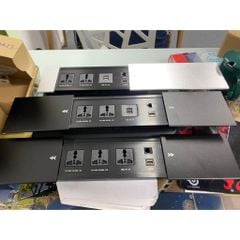 Sạc usb kèm ổ cắm điện 220V trên mặt bàn làm việc - Công sạc USB tiện lợi trên bàn làm việc