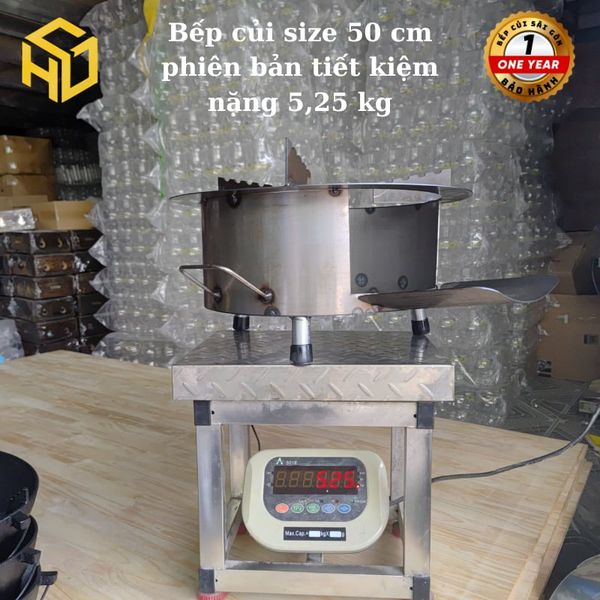 Bếp củi Sài Gòn tròn 50cm có bệ đỡ củi, chắn gió tốt, chuyên nấu nướng số lượng lớn