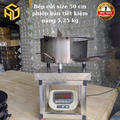 Bếp củi Sài Gòn tròn 50cm có bệ đỡ củi, chắn gió tốt, chuyên nấu nướng số lượng lớn