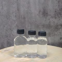 Combo 100 Chai nhựa PET 100ml nắp nhựa đen hình tròn, vuông, dẹp - Chai đóng trà sữa 5K giá rẻ