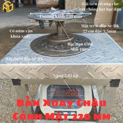 Bàn Xoay Cây Cảnh Chịu Tải 200kg Cải Tiến Có Chốt Khóa Xoay, Nắp Che Cát Chống Kẹt Bạc Đạn