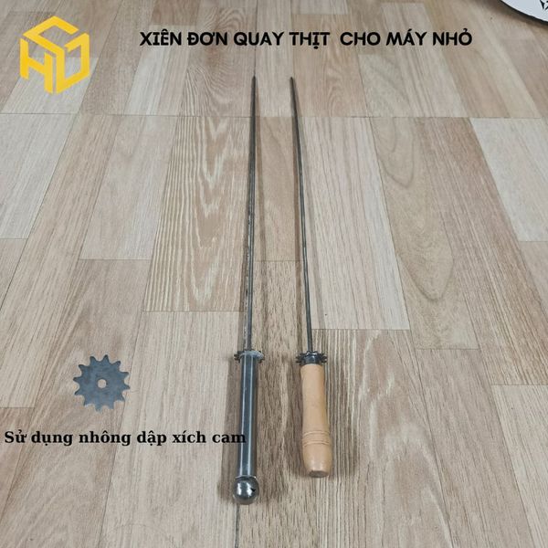 Xiên nướng thịt ,chả dùng cho lò quay tự động nhỏ, nhông dập xích cam xe máy 45cm tính từ bánh răng