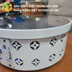 Bàn xoay trưng bày 360 độ mặt gương 30cm - tải 100kg - Livestream chụp ảnh chuyên nghiệp