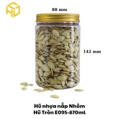 Hũ Nhựa Đựng Thực Phẩm - Nắp Nhôm Bạc và Nhôm Vàng (Từ 490ml đến 1020ml)