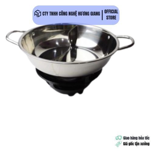 Nồi Lẩu  Hugia Tặng ngay Gắp Inox  - Nồi lẩu Hotpot 2 ngăn Hàn Quốc size 30