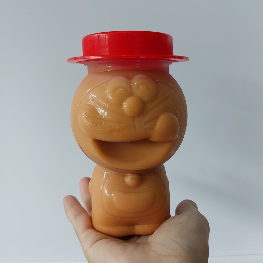 Chai nhựa đựng trà sữa hình nhân vật Doraemon 500ml cổ to 62mm - Chai nhựa PET dành cho quán trà sữa, ăn vặt - CN002