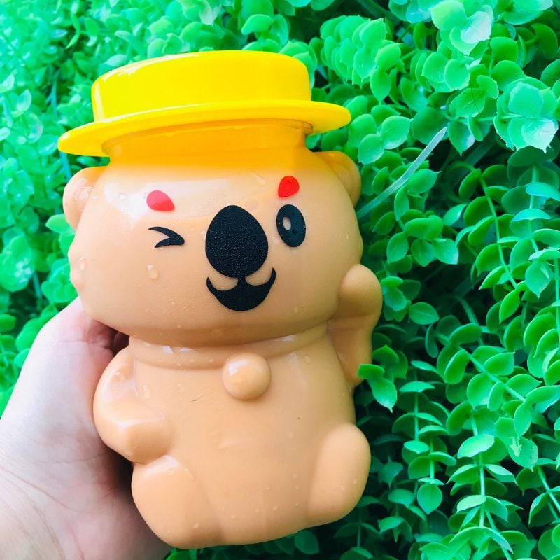 Hủ nhựa đựng bánh kẹo hình Gấu Koala, Gấu túi 500ml - Chai nhựa PET đựng trà sữa cho tiệm ăn vặt - GAUTUI500