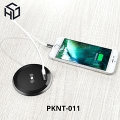 Sạc Không Dây Tích Hợp Cổng USB Type A Âm Bàn phụ kiện tích hợp trên mặt bàn gỗ, tủ đầu giường (PKNT-011)