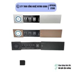 Sạc không dây, sạc USB kèm ổ cắm 220V tích hợp bàn làm việc trong thiết kế nội thất, decor - PKNT-015