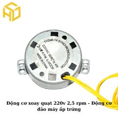 Động cơ xoay quạt 220v 2,5 rpm - động cơ đảo máy ấp trứng