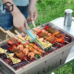Bếp nướng than gấp gọn dành cho gia đình đi du lịch, giã ngoại - Bếp nướng BBQ cao cấp, bếp nướng than camping - BNGD