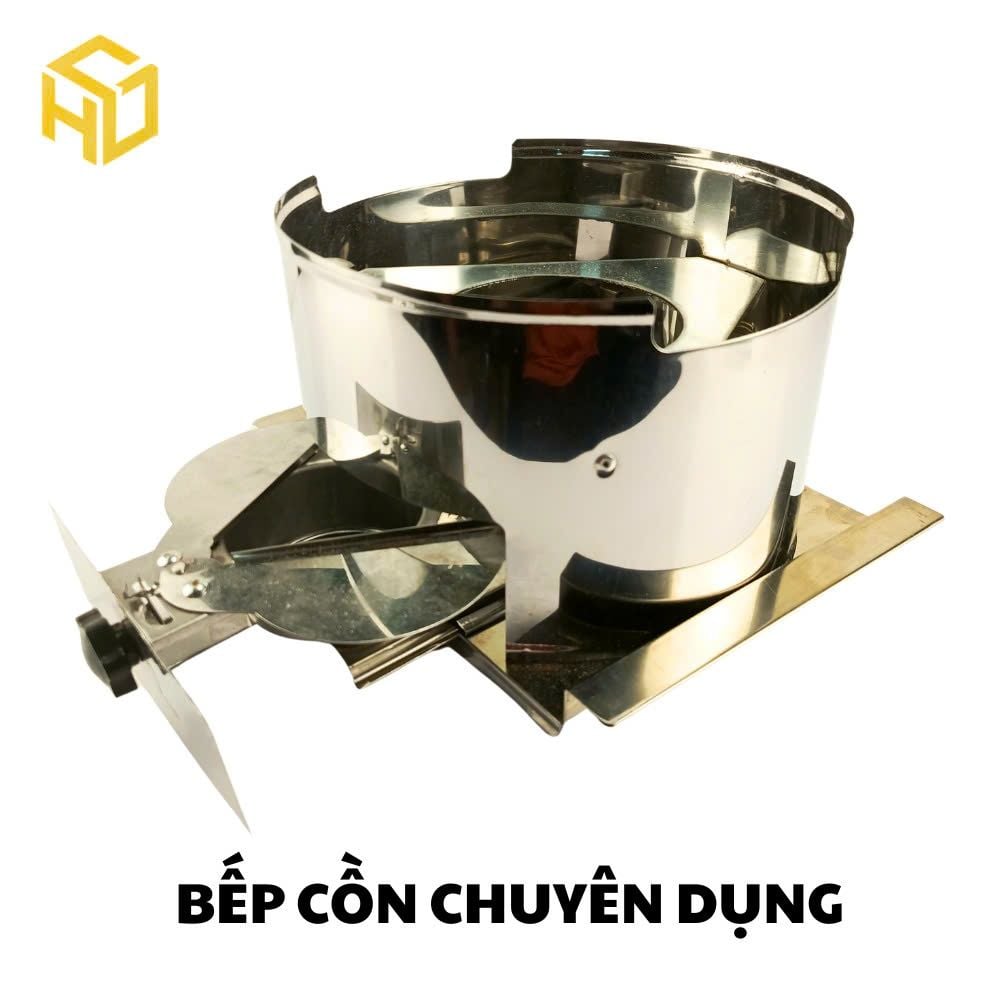 Bếp Cồn Inox Có Chắn Gió,Hạn chế cay mắt -Bếp cồn chuyên dụng giúp tiết kiệm nhiên liệu cho quán ăn